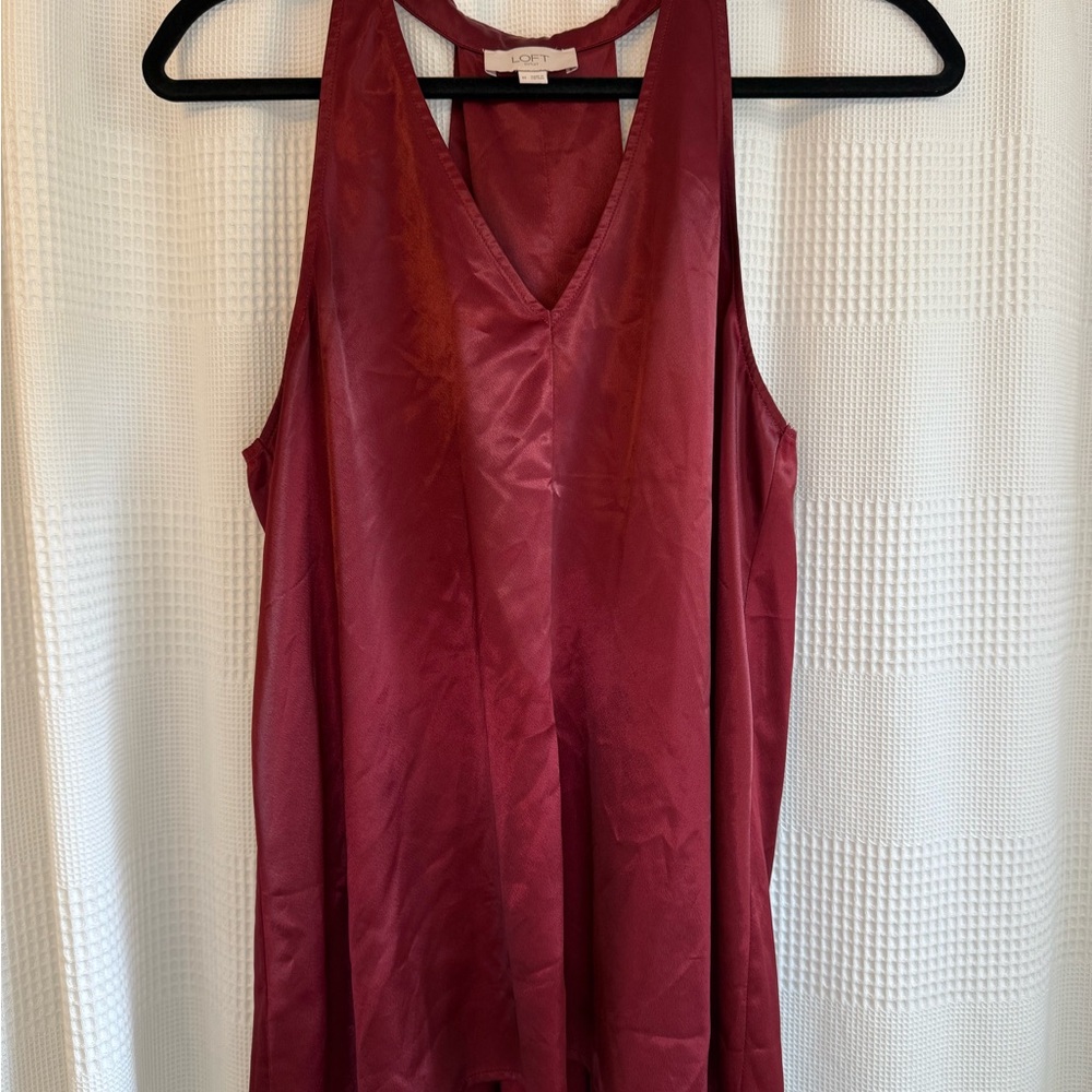 LOFT Burgundy Sleeveless Top